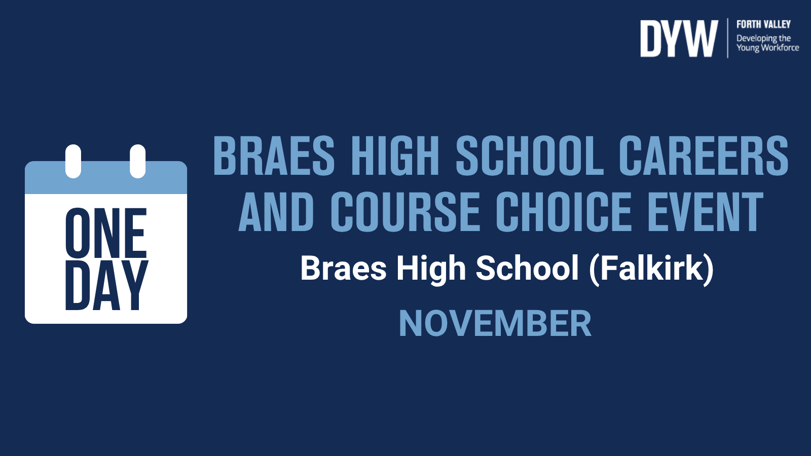 Braes High School Careers and Course Choice Event